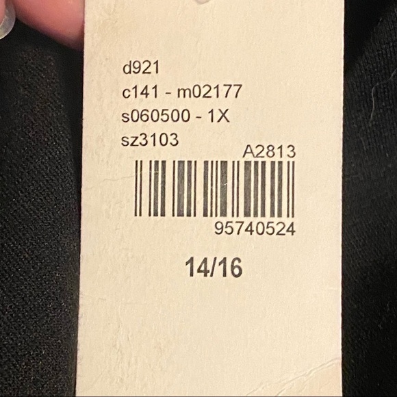 Lane Bryant Black Surplice Peplum Tank Belt NWT Size 14/16 - Picture 13 of 13